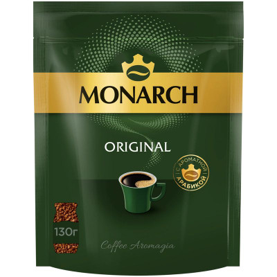 Изображение товара Кофе Monarch Original натуральный растворимый сублимированный, 130г