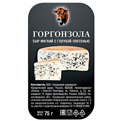 Изображение товара Сыр мягкий Горгонзола с голубой плесенью 50%, 75г