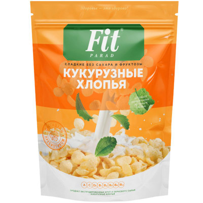 Изображение товара Хлопья Fit Parad кукурузные, 200г