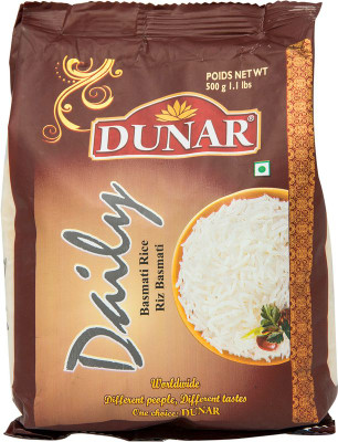 Изображение товара Рис Dunar Дейли Басмати длиннозёрный шлифованный, 500г