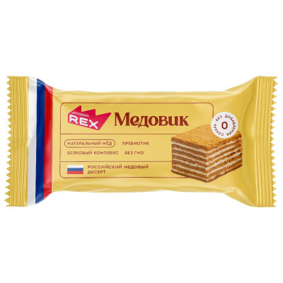Изображение товара Пирожное ProteinRex Медовик протеиновое, 40г