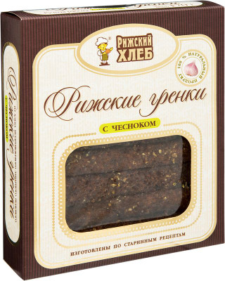 Изображение товара Гренки Рижский Хлеб Рижские со вкусом чеснока, 170г