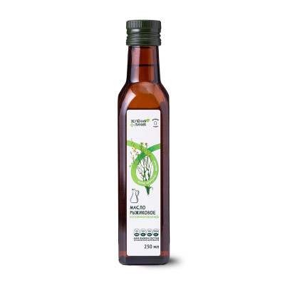 Изображение товара Масло рыжиковое нерафинированное Зелёная Линия, 250мл