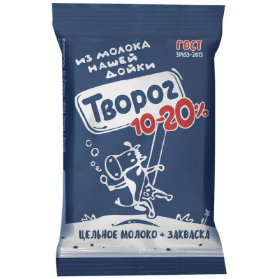 Изображение товара Творог Из Молока Нашей Дойки из цельного молока 10-20%, 180г