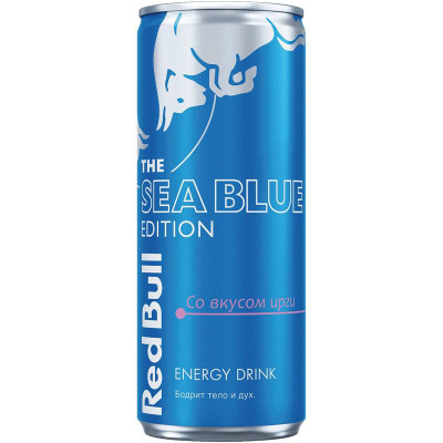 Изображение товара Энергетический напиток Red Bull The Sea Blue Edition со вкусом Ирги, 250мл