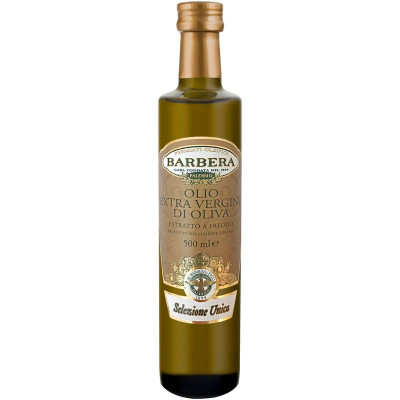 Изображение товара Масло оливковое Barbera Selezione Unica Extra Vergine нерафинированное высшего качества, 500г