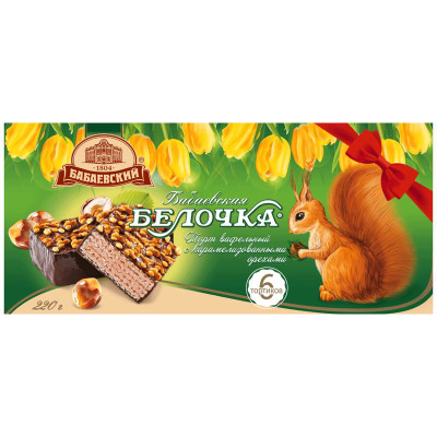 Изображение товара Торт Бабаевский Белочка вафельный, 220г