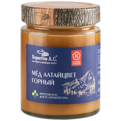 Изображение товара Мёд Берестов А.С. Алтайцвет Горный натуральный цветочный, 350г
