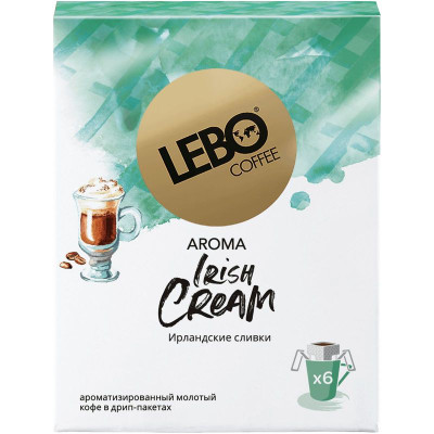 Изображение товара Кофе Lebo Irish Cream молотый с ароматом сливок, 6х10.5г