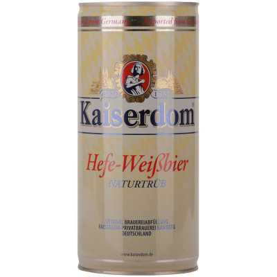 Изображение товара Пиво Kaiserdom Хефе Вайсбир светлое нефильтрованное 4.7%, 500мл
