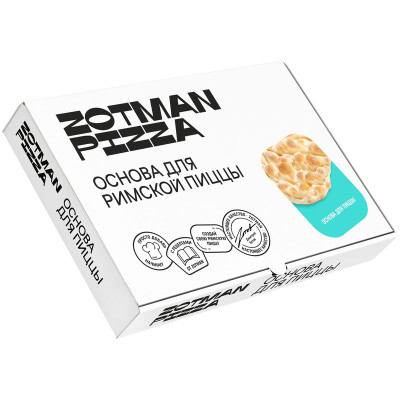 Изображение товара Основа Zotman Pizza для римской пиццы замороженная, 195г