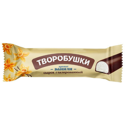 Сырок творожный Творобушки Ваниль глазированный в тёмной глазури 20%, 40г
