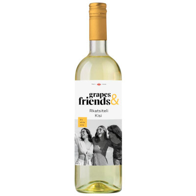 Изображение товара Вино Grapes & Friends Rkatsiteli Kisi белое сухое 12.5%, 750мл