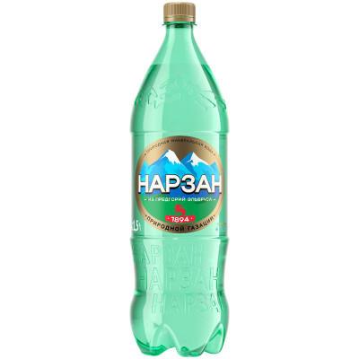 Изображение товара Вода Нарзан минеральная лечебно-столовая питьевая природной газации, 1.5л