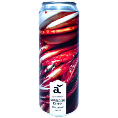 Изображение товара Пивной напиток Кухни Мира Корейский Кимчи нефильтрованный непастеризованный неосветленный, 450мл