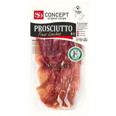Изображение товара Продукт мясной для салата SD Прошутто свинина сыровяленая, 50г