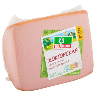Изображение товара Колбаса варёная Велком Докторская высший сорт
