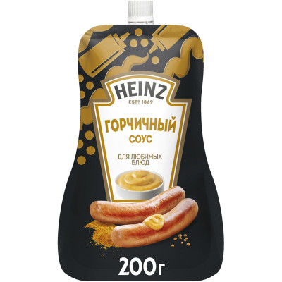 Изображение товара Соус Heinz Горчичный на основе растительных масел, 200мл