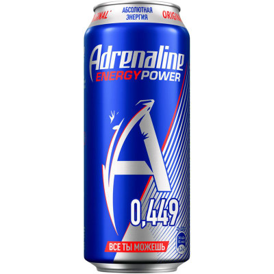 Изображение товара Энергетический напиток Adrenaline Energy Power Game Fuel, 449мл