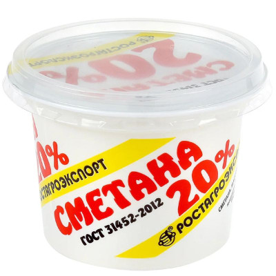 Изображение товара Сметана Ростагроэкспорт 20%, 180г