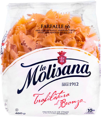Изображение товара Макароны La Molisana Farfalle №66 бантики, 450г