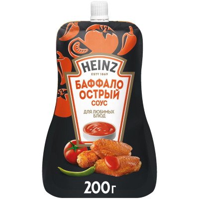 Изображение товара Соус Heinz Баффало Острый томатный, 200мл