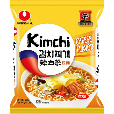 Изображение товара Лапша Nongshim Кимчи Рамен с сырным вкусом быстрого приготовления, 120г