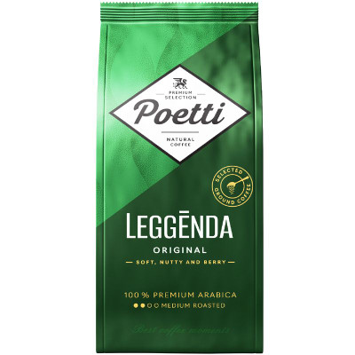 Изображение товара КофеPoetti Daily Leggenda Original натуральный жареный молотый, 250г