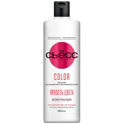 Изображение товара Бальзам Сьёсс Color для окрашенных и мелированных волос легкое расчесывание, 450мл