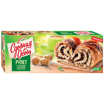 Изображение товара Рулет Сдобная Особа с маковой начинкой 400г