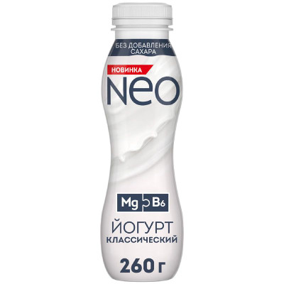 Изображение товара Йогурт Neo Классический обогащенный магнием и витамином B6 1.8%, 260г