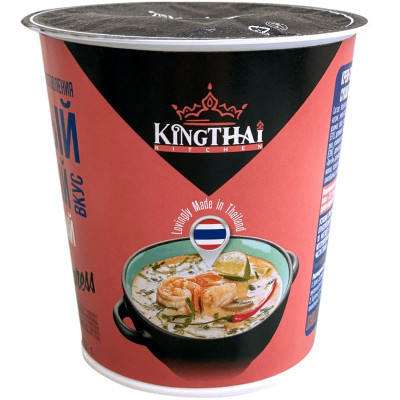 Изображение товара Суп Kingthai Kitchen Сливочный Том Ям быстрого приготовления, 35г
