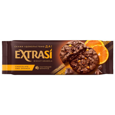 Изображение товара Печенье сдобное Extrasi с шоколадом и апельсином, 150г