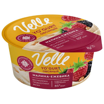 Изображение товара Продукт овсяный Velle Малина-ежевика ферментированный, 130г