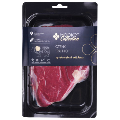 Изображение товара Стейк Ранчо из мраморной говядины охлаждённый Маркет Collection, 400г