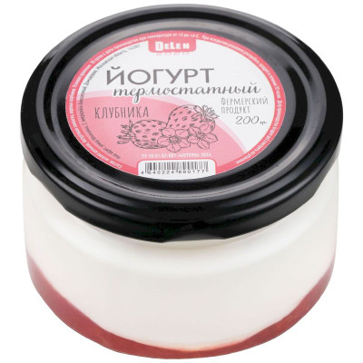 Изображение товара Йогурт Delen c вареньем Клубника 4%, 200г