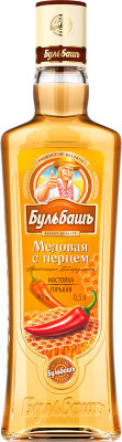 Изображение товара Настойка Бульбашъ Медовая с перцем горькая 40%, 500мл