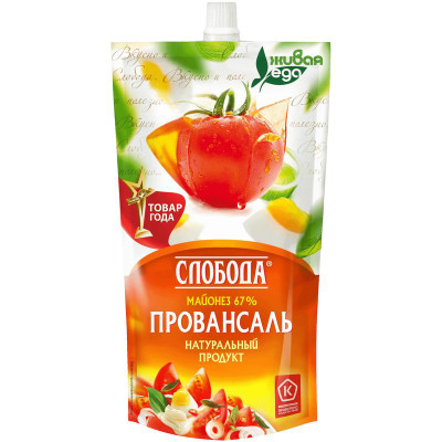 Изображение товара Майонез Слобода Провансаль 67%, 400мл