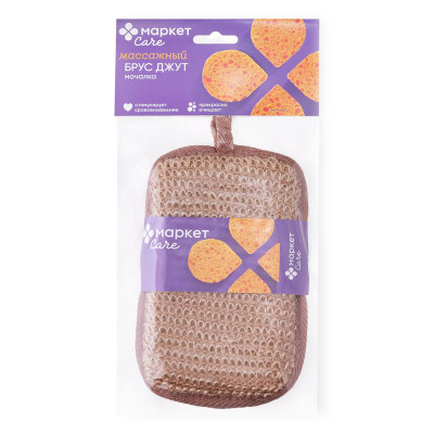 Изображение товара Мочалка Брус Джут из натуральных волокон Маркет, в ассортименте