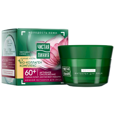 Изображение товара Крем для лица Чистая Линия Таволга и калина 60+ ночной, 45мл
