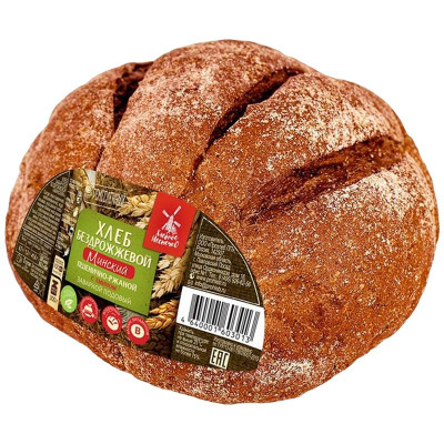 Изображение товара Хлеб Хлебное Местечко Минский подовый с тмином бездрожжевой заварной, 300г