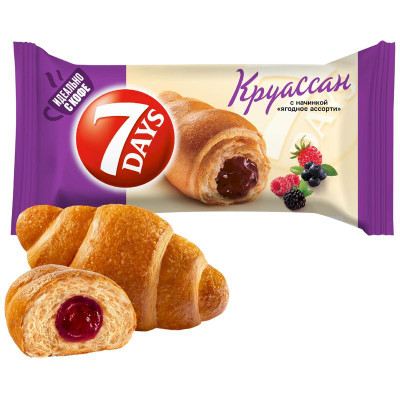Изображение товара Круассан 7 Days ягодное ассорти, 65г