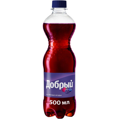 Изображение товара Напиток газированный Добрый лесные ягоды, 500мл