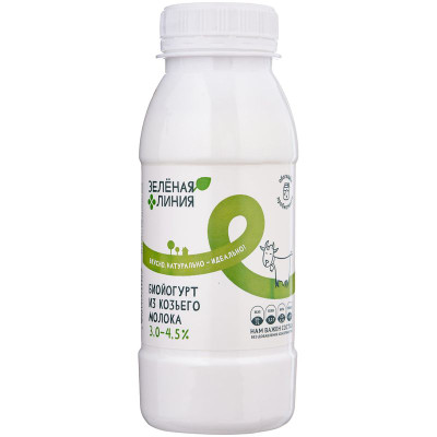 Изображение товара Биойогурт из козьего молока 3%-4.5% Зелёная Линия, 230г