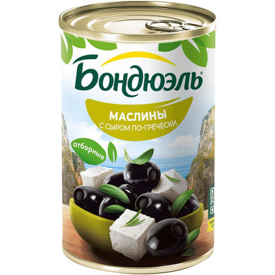 Изображение товара Маслины Бондюэль По-гречески с сыром, 300г