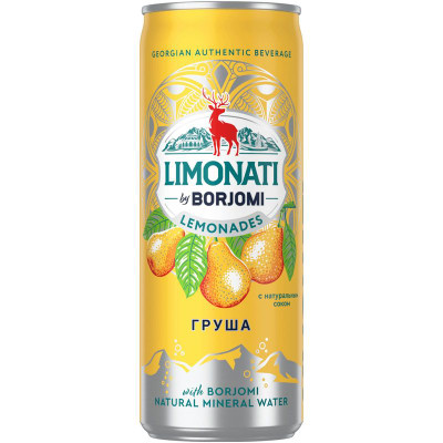 Изображение товара Напиток газированный Limonati By Borjomi груша, 330мл