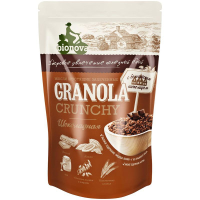 Изображение товара Гранола Мюсли Bionova шоколадные запечённые, 400г