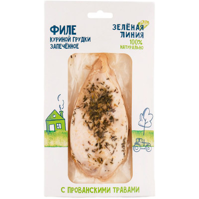 Изображение товара Филе куриной грудки запеченное с прованскими травами охлажденное Зелёная Линия, 182г