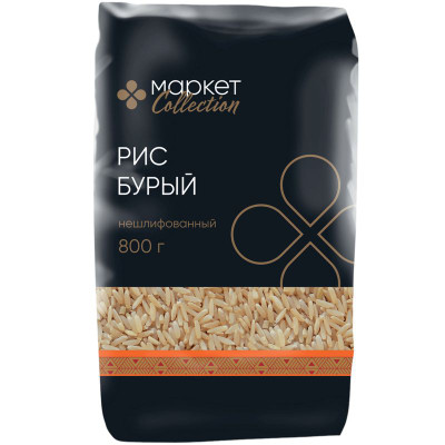 Изображение товара Рис Maрket Collection бурый нешлифованный, 800г