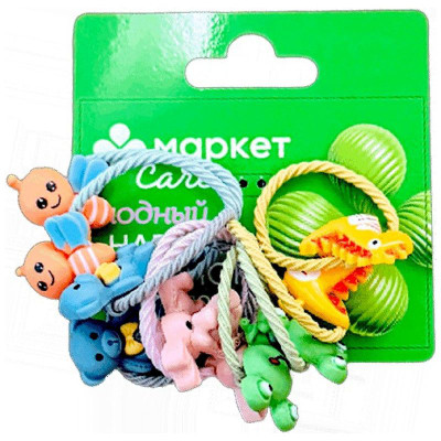 Изображение товара Набор резинок для волос Маркет, 10шт